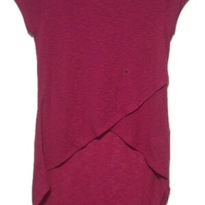 Express Fuchsia Layered Short Sleeve Top